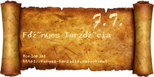 Fényes Tarzícia névjegykártya